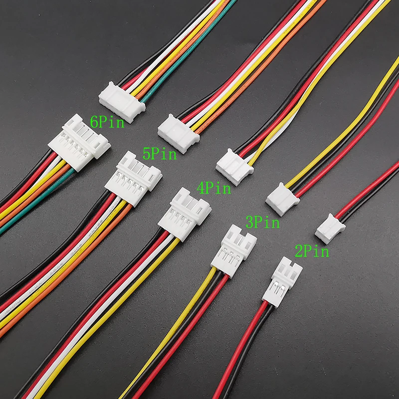 5 párov Mini Micro JST 2,0 mm ihrisko PH 2,0 Mužský ženský konektor 2/3/4/5/6 PIN PH2.0 Zásuvka s káblami káblov 200 mm 26awg