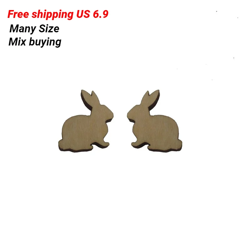 5 párov nedokončené prázdne drobné králičie tvary drevený cvok náušnice bunny cutout cap camel pre kutilové šperky ručne maľované výroby