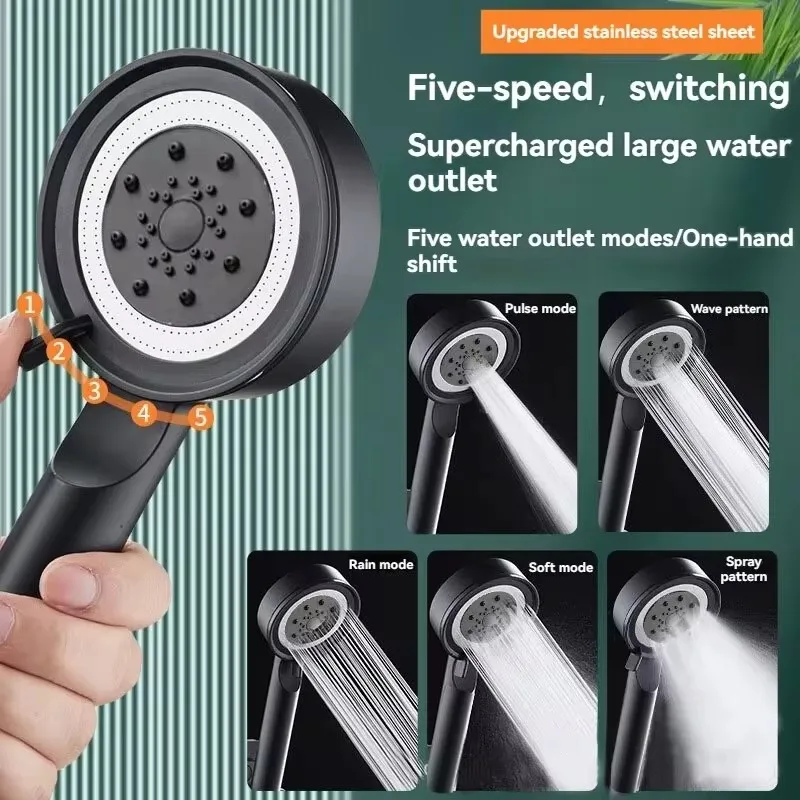 5 režimov sprchovacia hlava Vysokotlakový sprchový hlava Prenosný filter Zrážky Faucet kohútika kúpeľňa kúpeľňa domov inovatívne doplnky