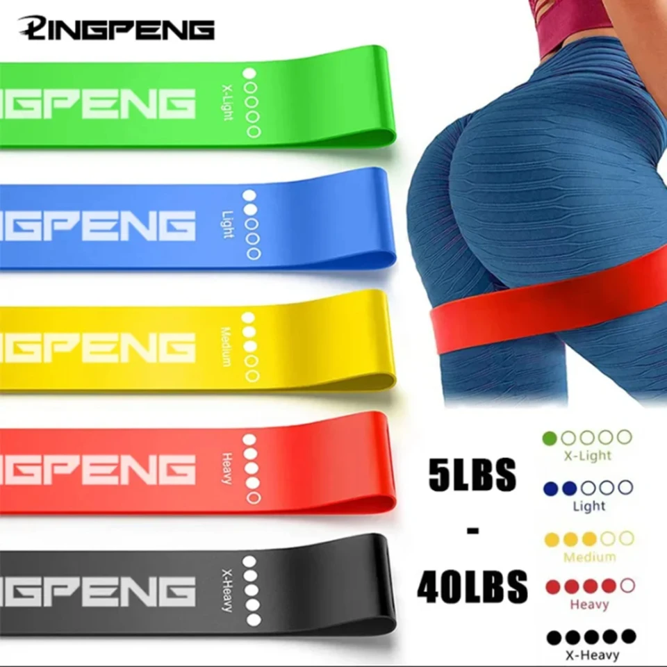 5 Rôzne odporové skupiny Yoga Band Fitness Cvičenie Training Tension Band Leg Squat Dance Elastic Loop Stretch Band Yoga Yoga