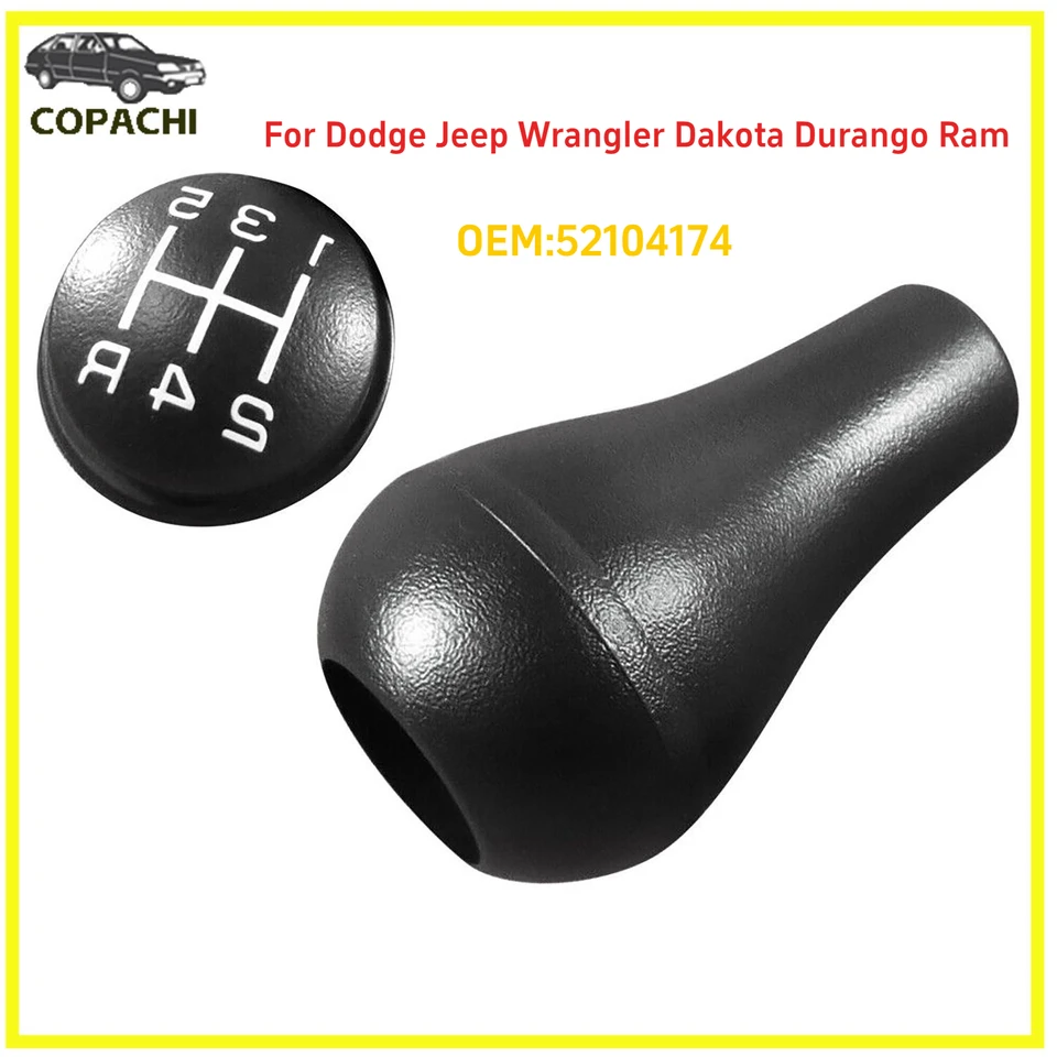 5 -rýchlostná čierna manuálna príručka prevodovky Shift Shift 52104174 pre Dodge Jeep Wrangler Dakota Durango RAM 1500 2500 4500 5500 Cherokee