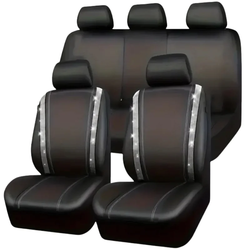 5 Sedadlá s autosedačkou Universal Universal Fit Bling - lesklé lesklé kamenné lem