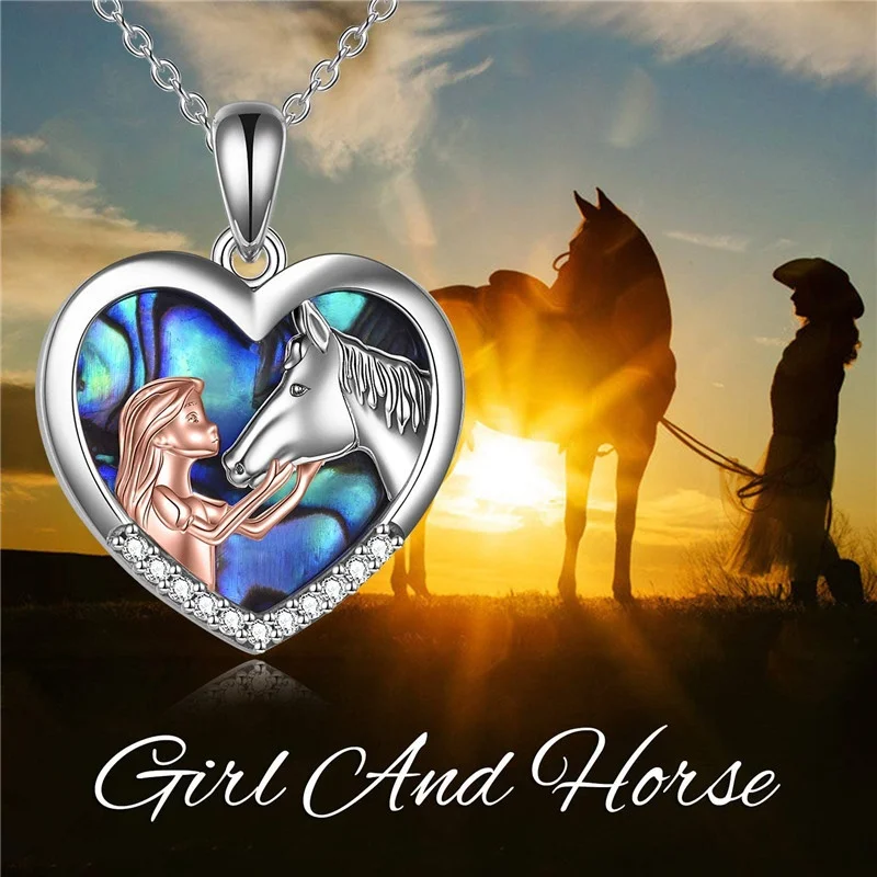 5 Style Horse prívesok náhrdelník Sterling Silver Girls s darčekovou dcéra