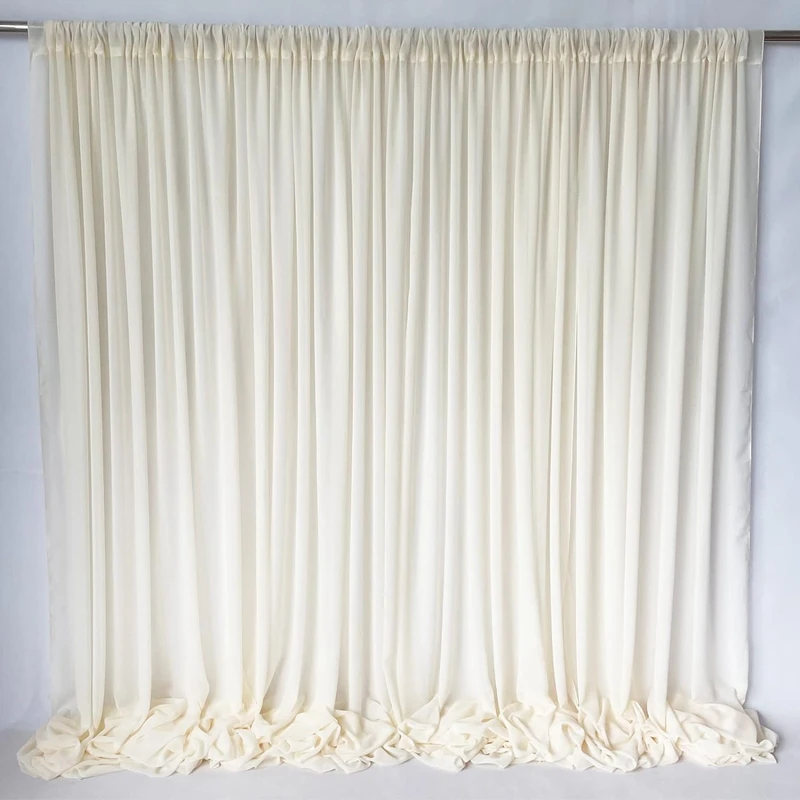 5 stôp 10ft poly šifónový panel Svadobné závesné závesy pódium na pozadí Photo stánok pre bábätká podujatie na párty dekorácie