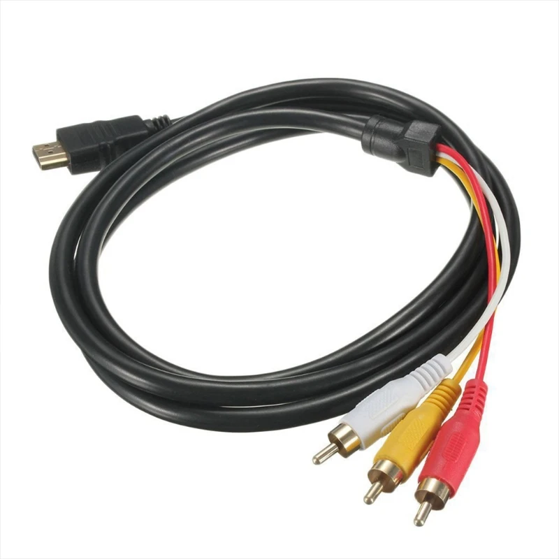 5 stôp pre konvertor HDMI až RCA, pre HDMI na kompozitný adaptér pre konvertor videa, pre HDMI až AV, vysoká definícia