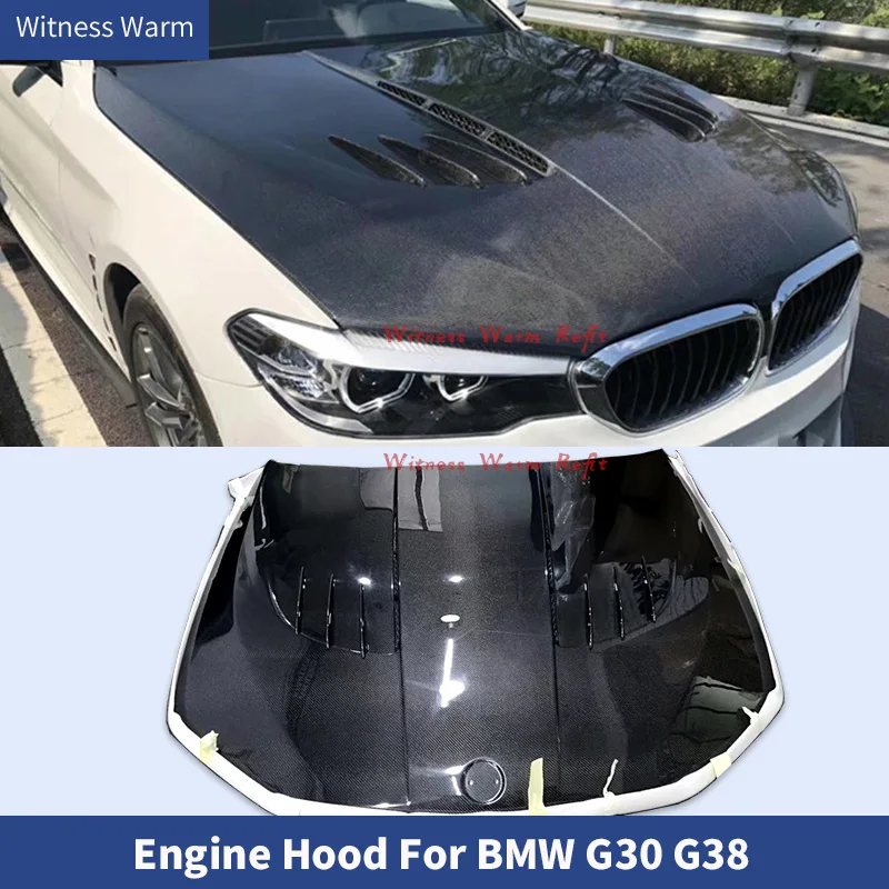 5 sérií kapota s uhlíkovými vláknami pre BMW G30 G38 Sedan 4 -dvere 2017 -2020 CAR FRP Cover Cover Body Kit CAR STYLING