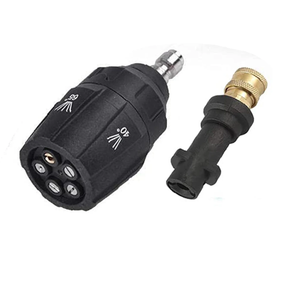 5 v 1 vysokotlakový rotačný turbínový dýza adaptér pre Karcher K2-K7 Vysokotlakovú umývačku rýchleho pripojenia