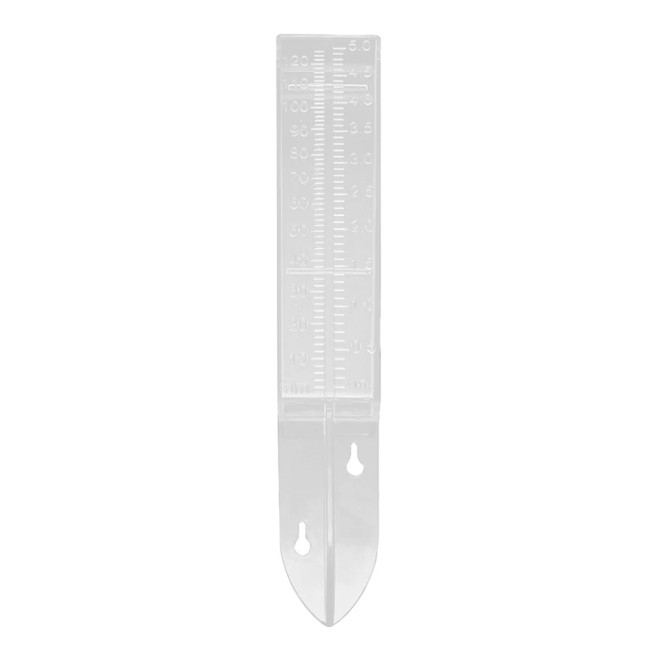 5 V kapacite Domov Clear Rain Gauge Plastový dážďový roztomilý nástenný držiak na stenu alebo v mletom dažďovom merači pre záhradu záhrady vonkajšia záhrada