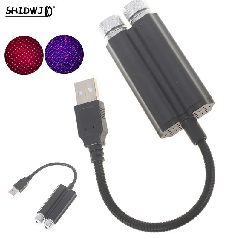 5 V Strecha automobilu LED LED LED hviezdnou atmosférou Ambient Ambient Projector Galaxy Lights Auto interiér dekorácie príslušenstvo