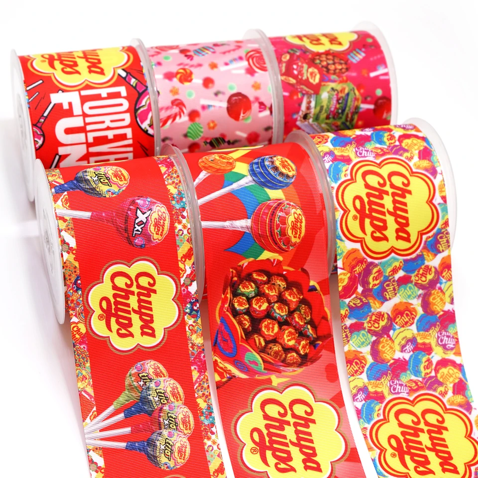 5 yardov Grosgrain Ribbons Satén 1,5inch Food Ribbon Cartoons Printed Ribbon for Crafts Decoration Bow 50619