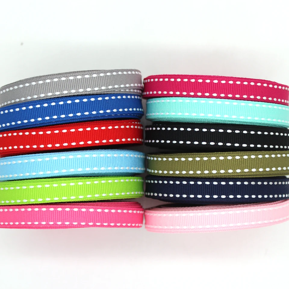 5 yardov/šarža 10 mm steh grosgrain Ribbon DIY luky svadobný darček balenie večierku dekorácia vianočné šitie