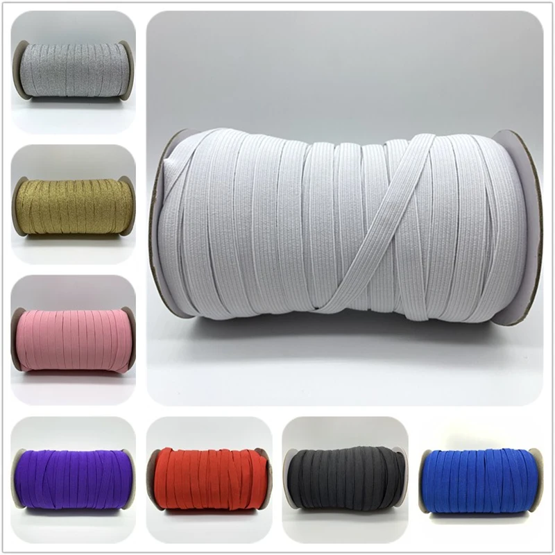 5 yardov/šarža 10 mm šijací pás farebný vysoko elastický gumový pásový pás pásový pás natiahnutá lana pruhová lana pruhová páska Elastic Ribbon