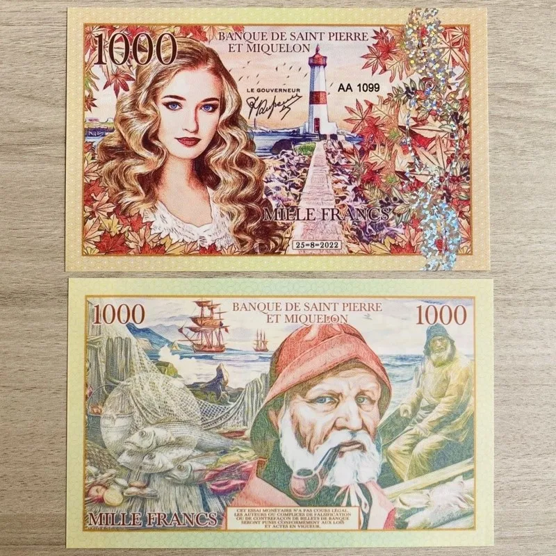 5 ~ 100 pcs Replika St. Pierre a Miquelon Practice Bond Bonda z bankoviek s rôznymi sériovými číslami