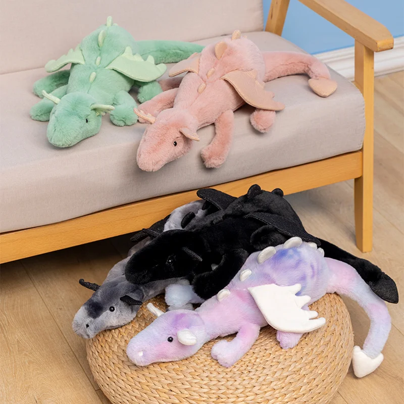 50-100 cm mäkká muška Dragon plyšová hračka Little Snow Drag Drag Dinosaur Dinosaurus Flocked Animal Flocks Soft Doll Hračky pre deti darčeky
