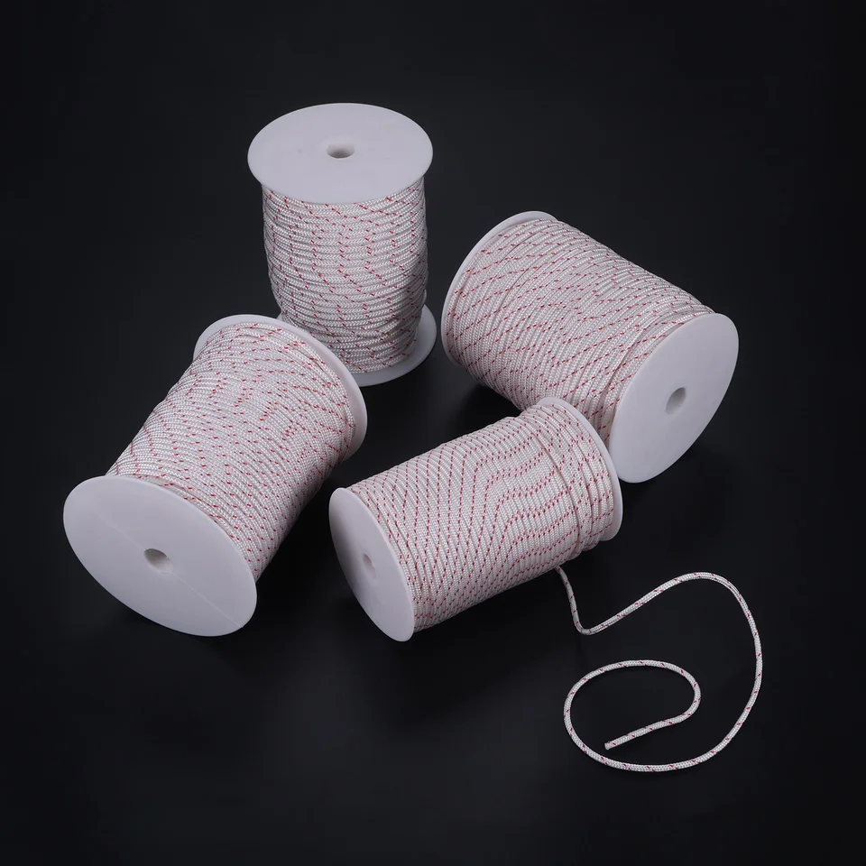 50/100 m spätné štartérové ​​lano Pull Cord Fit for Stihl pre husqvarnu reintenzívne reintenzívne kefy na trávu kosačky 3/3,5/4/5 mm dia dia