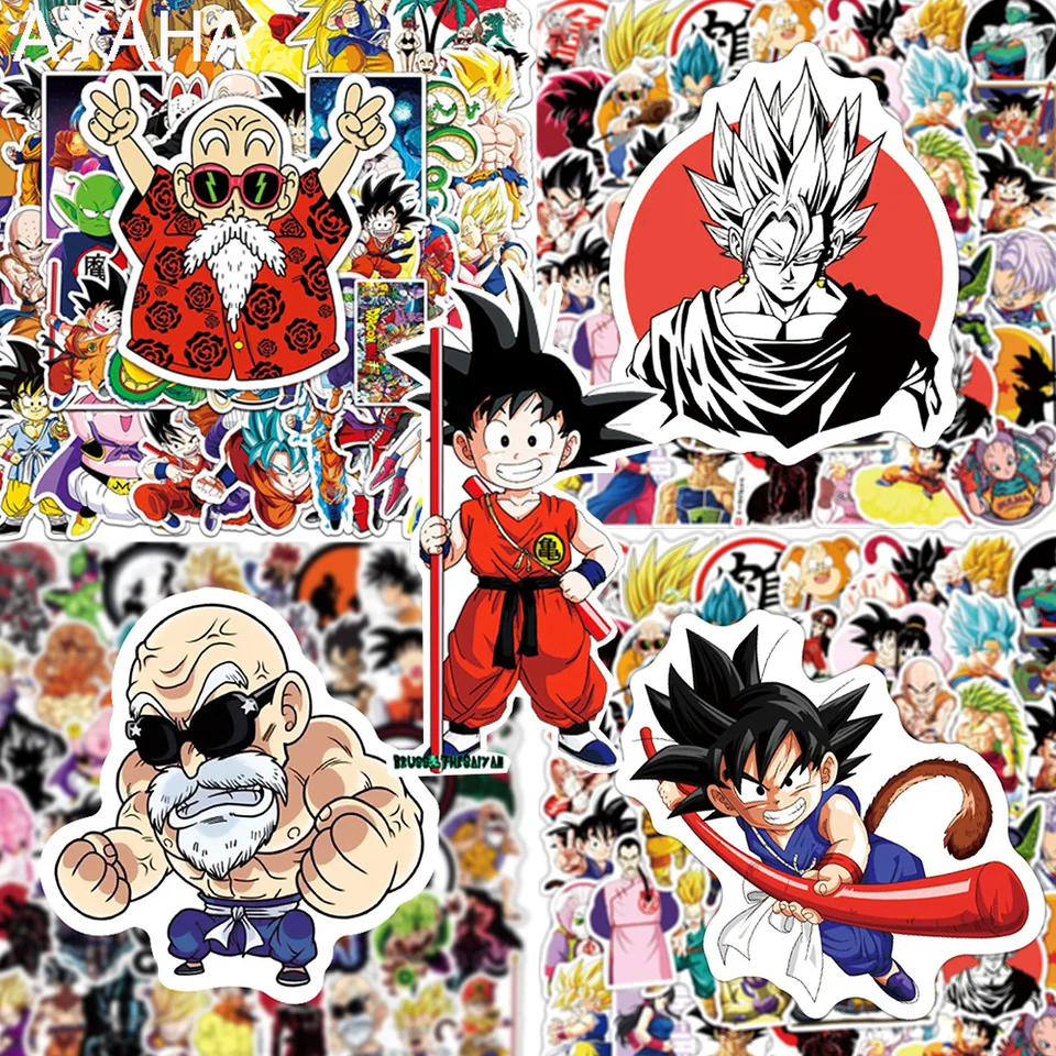 50/100 pcs Anime Dragon Ball Stickers for Kids DIY Graffiti skateboard laptop fľaša na fľašu motocyklovú nálepku hračiek