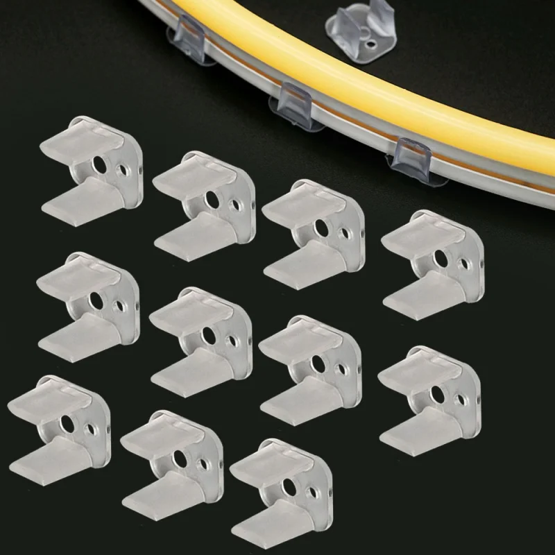 50/100ks konektor LED Strip Clips na upevnenie 2835 Neónové svetlo 6*12 mm 8*16 mm plastové spona Flexibilné príslušenstvo pásky pásky