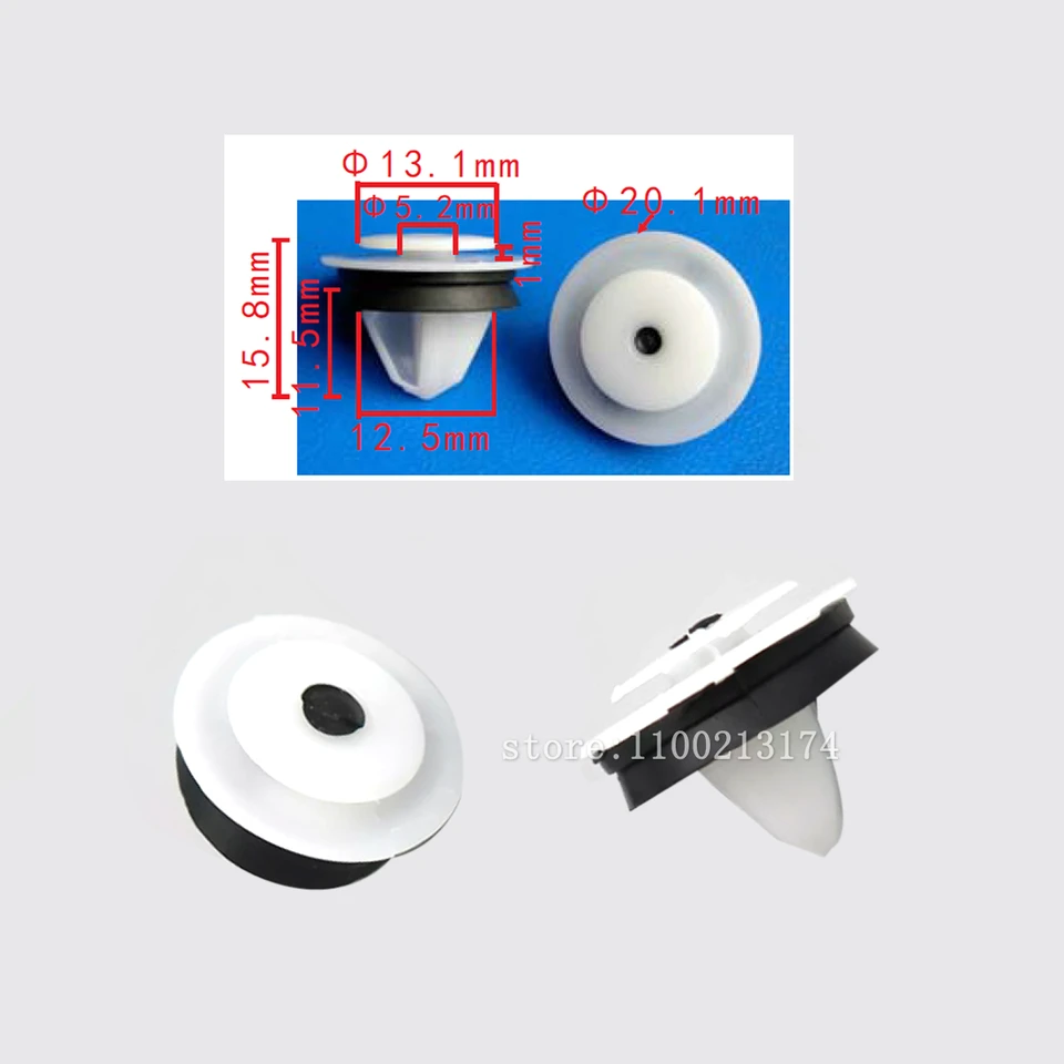 50/100x OEM Exteriér B-Pillar Trip Clips for VW T5 Transporter Caddy 7E0843514 Schiebetür führungssschiene Abdeckung Clips