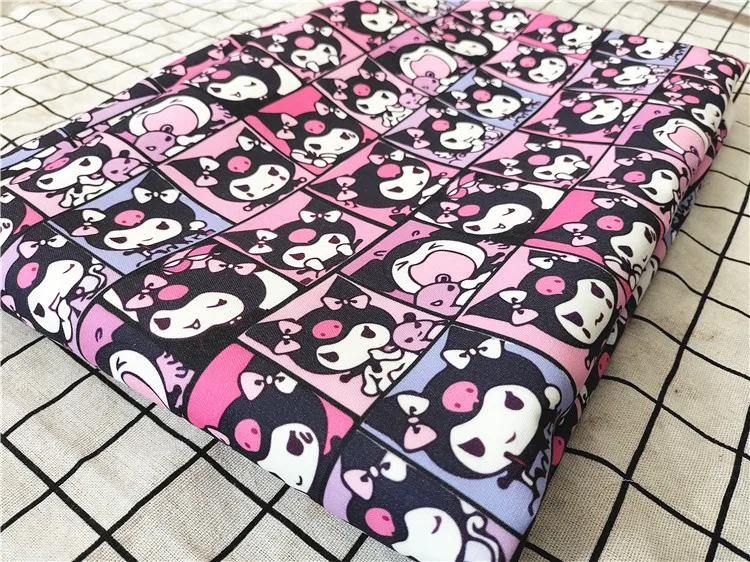 50*145 cm Patchwork Kuromi Polyester Cotton Canvas Tkanina Tkanivové šitie prešívaného vyšívania Materiál