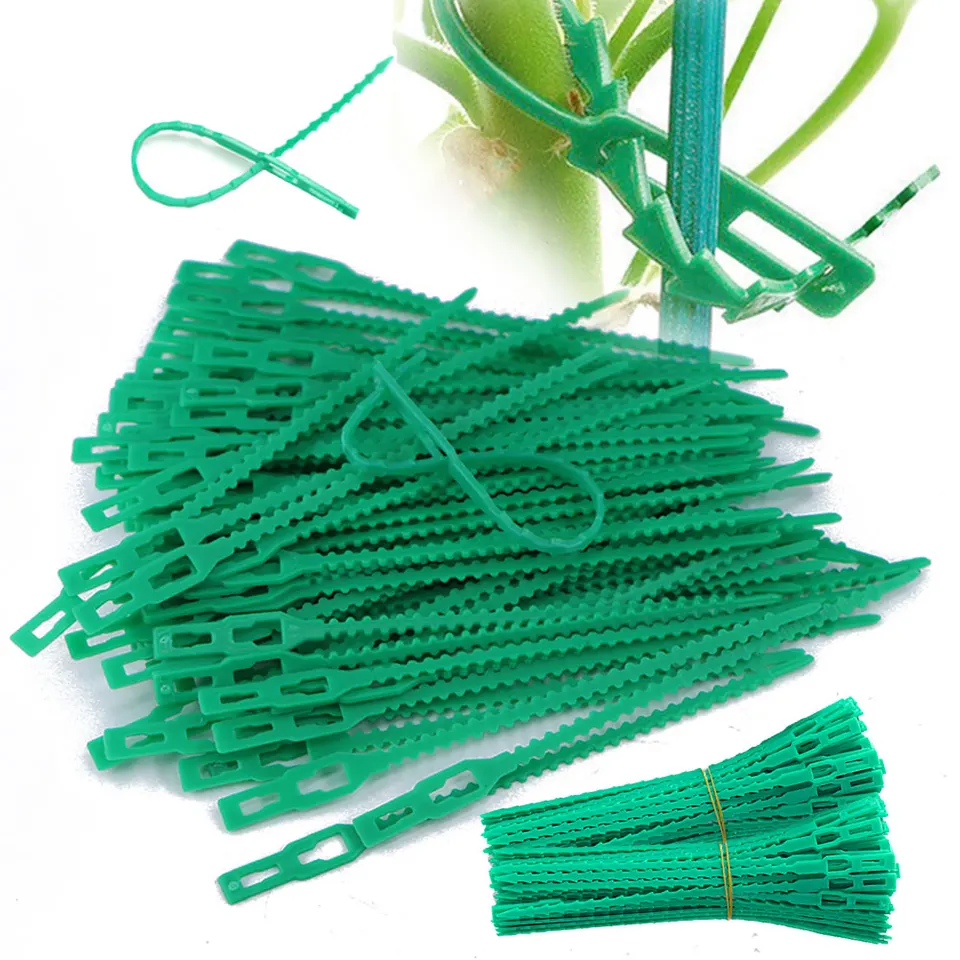 50/16ks zelené opakovane použiteľné záhradné káblové kravaty Podpora Kríka Kríky ZAMIENKA TREE ZÁKLADNÉ NYLON NYLONOVANIE