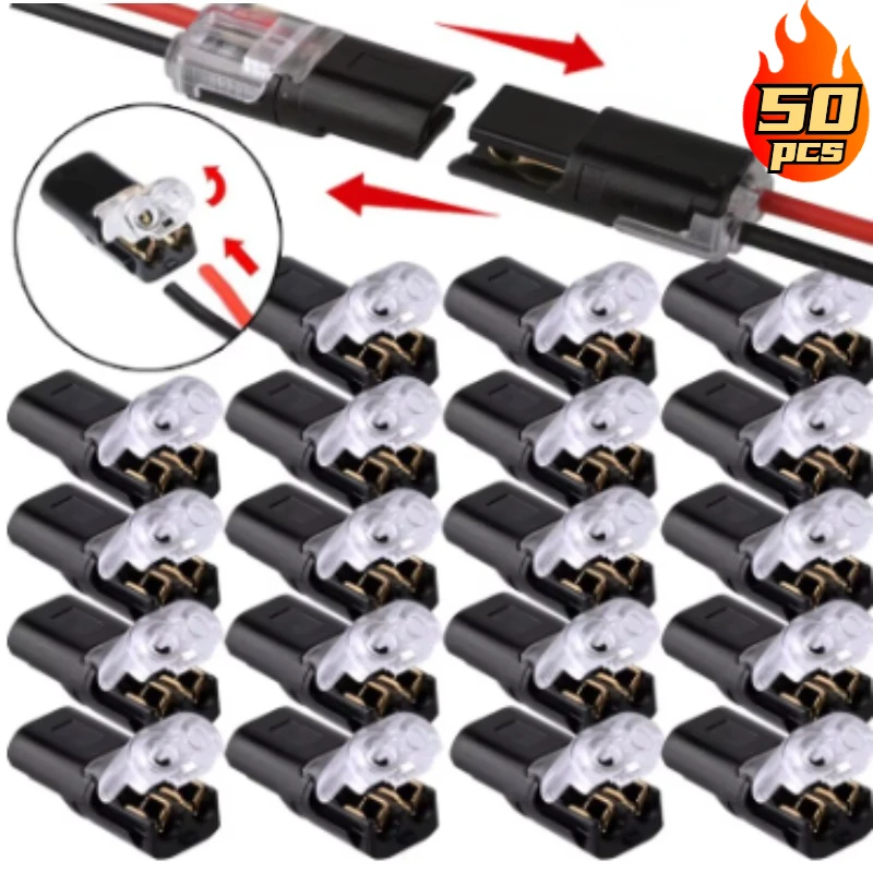 50-1pcs 2 Pin Way zástrčka nepremokavá elektrická konektorový kábel automobilový kábel automobilový elektrický konektor
