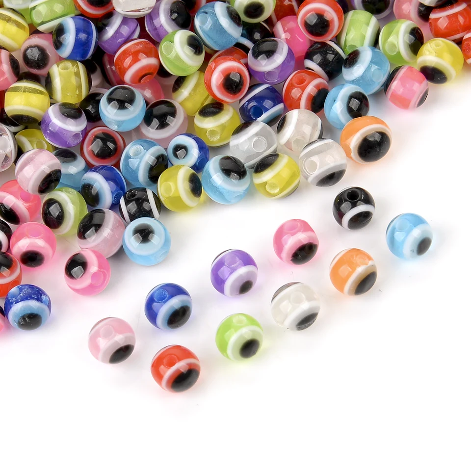 50-200ks 5 mm živice Zlá očné korálky Round Loose Spacer Práľby pre šperky výroby DIY náramky