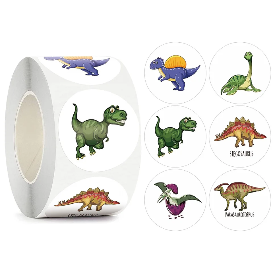 50-500ks Detské kreslené nálepky Malé dinosaurové vzorové detské detské potreby Dodávky škôl Učiteľské potreby odmeny Nálepky