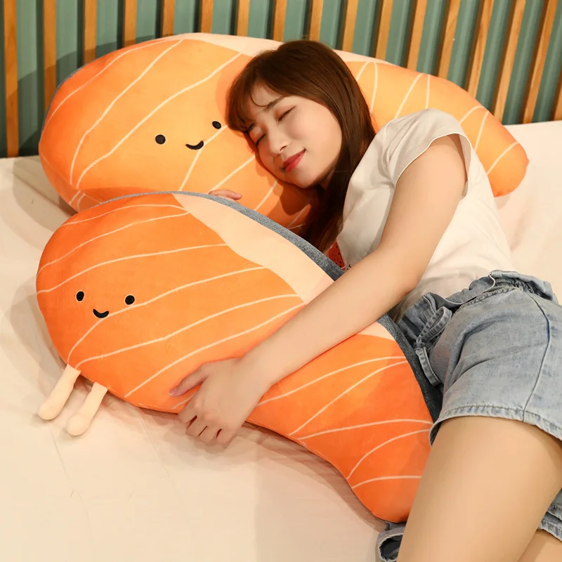 50-80 cm kreatívna simulácia lososová plyšová hračka plnená reálnou životom Doll Doll Cartoon Mäkká posteľ pohovka vankúš Funny darček pre deti darček