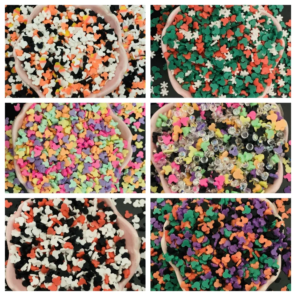 50 g Kawaii Animal Polymer Clay Clay Mouse Head Slices Brinkles pre domácich majstrov