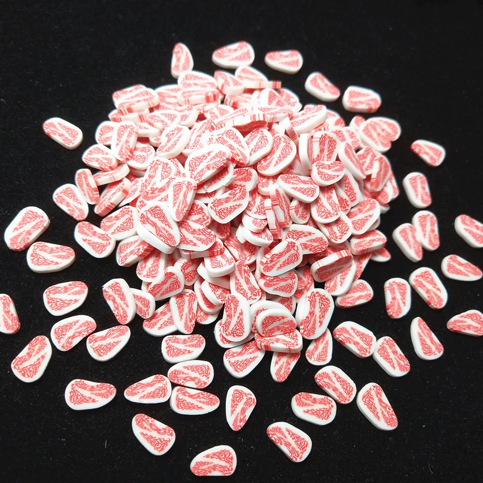 50 g/šarža 10 mm mäsa Polymérny hlinený plátky pre domácich majstrov pre domácich majstrov