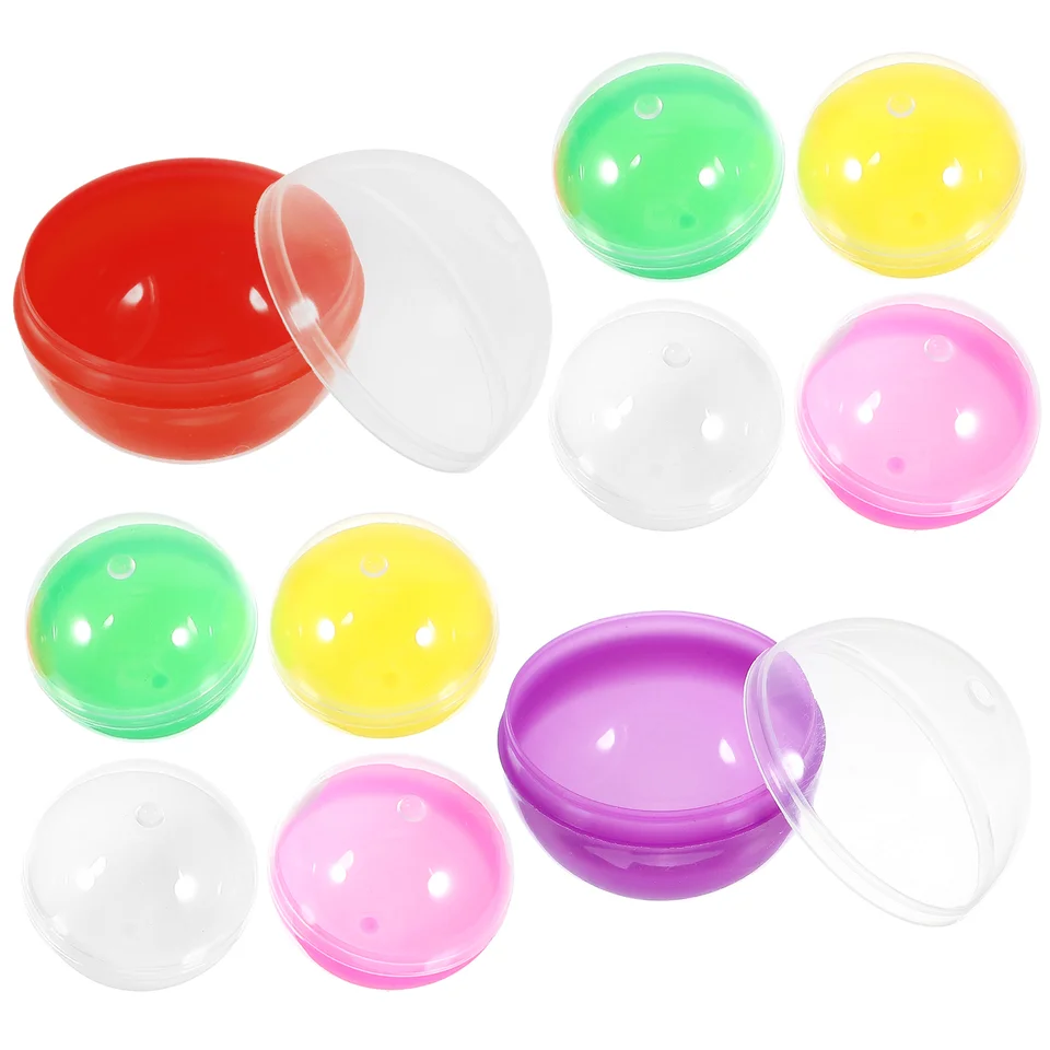 50 ks vaječné škrupiny kapsuly mini hračky guľôčky Gumballs Venujúci objem prázdna krabica nádoba