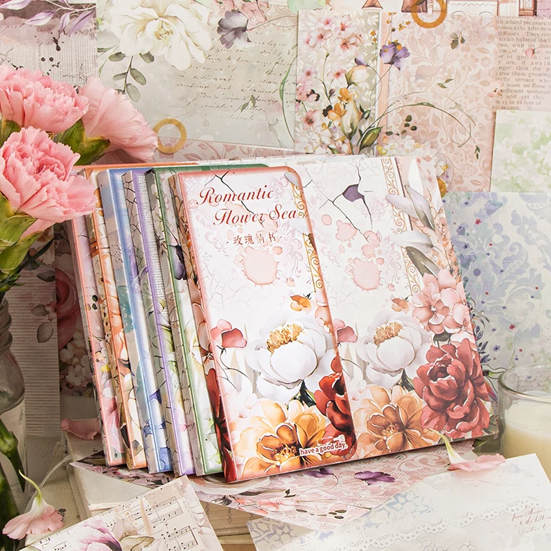 50 ks veľkou veľkosťou vintage pozadie papier kvety motýľ materiál dekoratívne retro póza kreatívne kolážové materiály sada materiálov