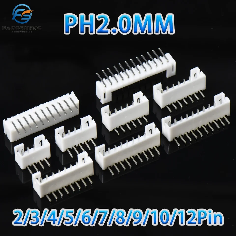 50 ks/šarže jst pH2.0 Contocent Curved Ilu 2p 3p 4p 5p 6p 7p 8p 9p 10p 11p 12p 2,0 mm thent pH pre PCB jst Ph2,0mm