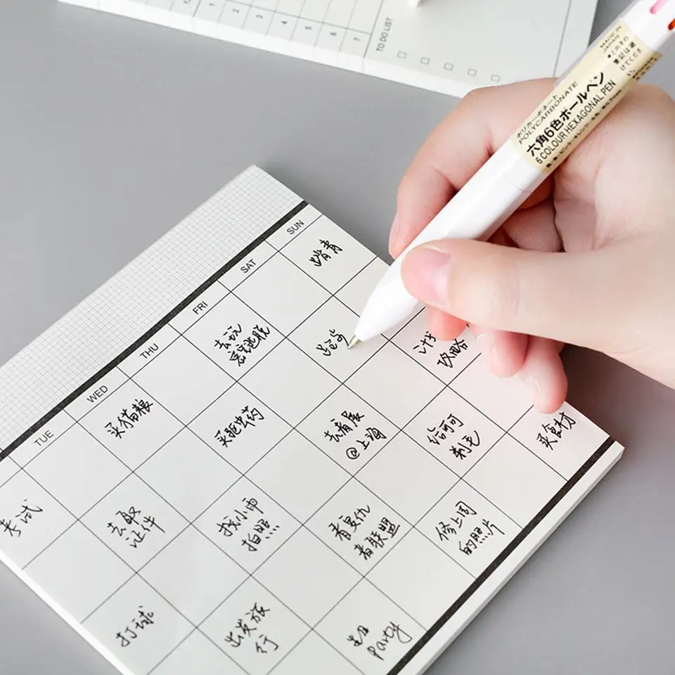 50 listov na zoznamy Týždeň plánovací deň plánovacie plánovač Memo Pad Pad poznámkový blok