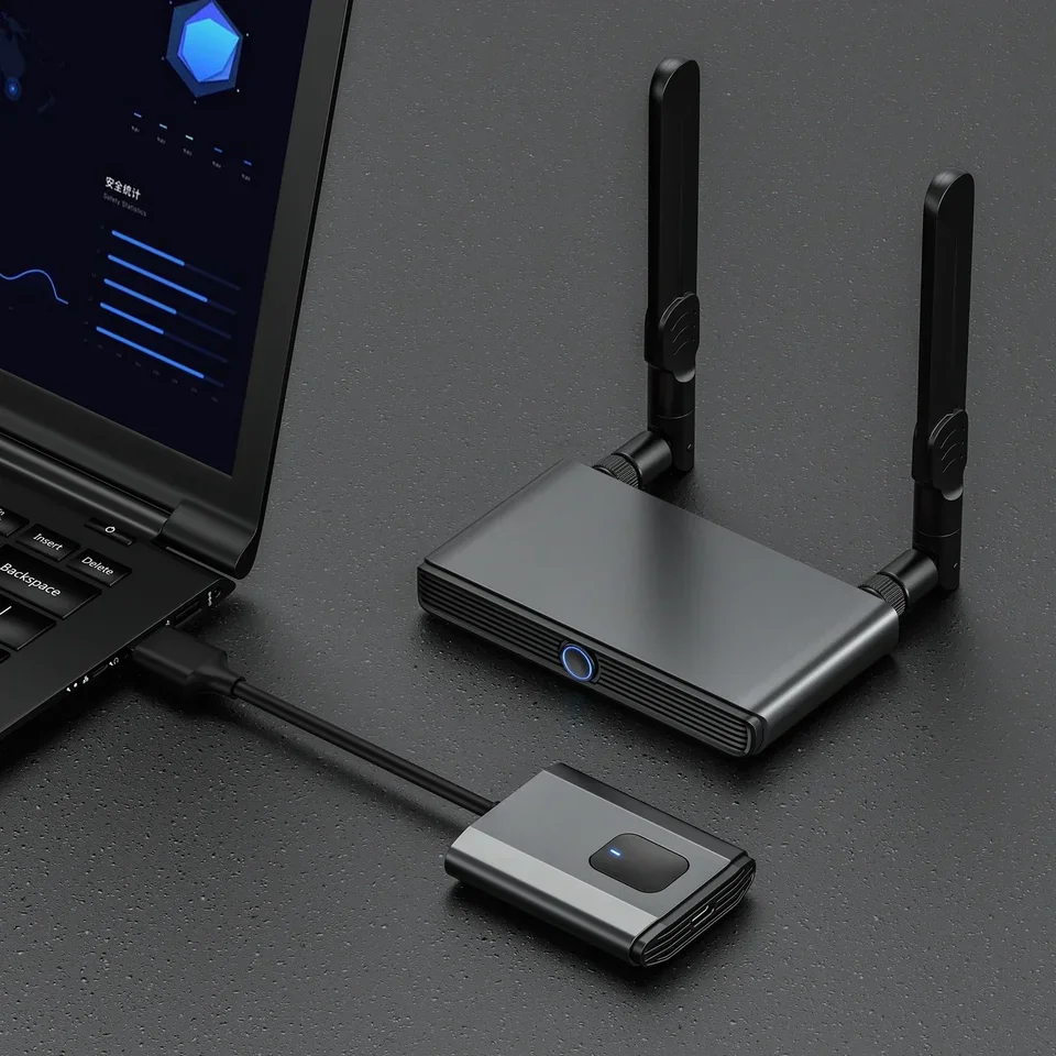50 m 4K Wireless HDMI Extender Video Peretter a prijímač VGA Zrkadlenie obrazovky Zobrazovací adaptér pre prenosný počítač do televízneho projektora