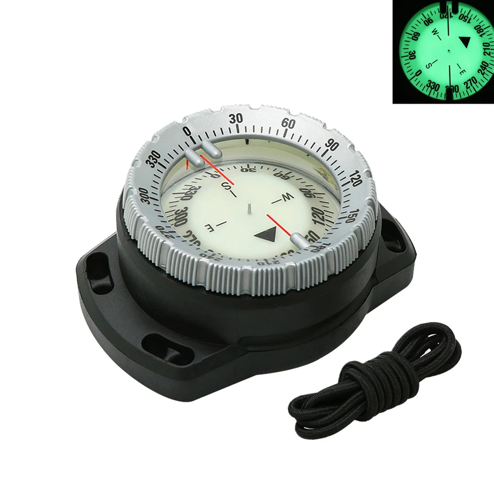 50 m pod vodou potápanie Compass Luminát potápačský náramok Compass Nepooderný navigačný nástroj s elastickým lanom pre vonkajšie kempovanie