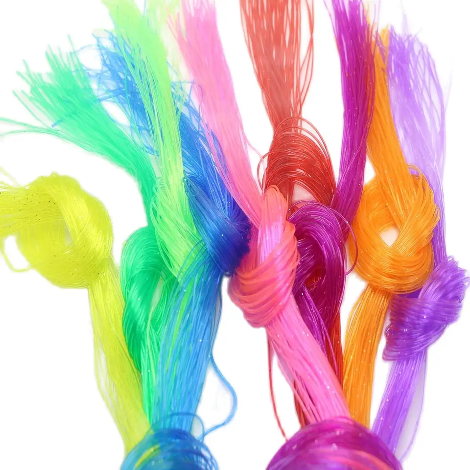 50 metrov zmiešaná farba 0,8 mm Solid PVC plastové spletené vlákno korálky šperky