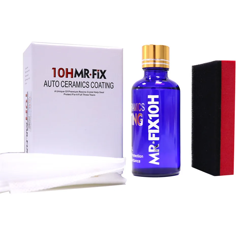 50 ml 10h kvapalné sklo keramické keramické hydrofóbne povlaky Motocyklové farby na farbu proti škrabaniu Auto detaily glasscoat