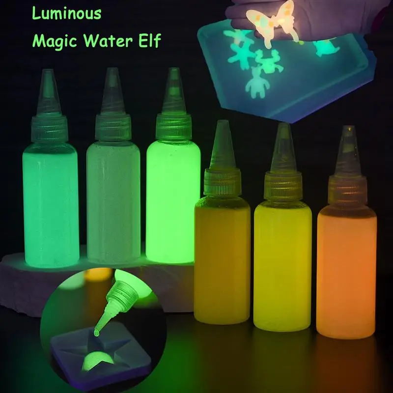 50 ml Luminous Magic Water Elf Ocean Fold Companion 3D ručne vyrobená súprava Aqua Fairy Gel Set Resancraft DIY Material Set Deti Hračky