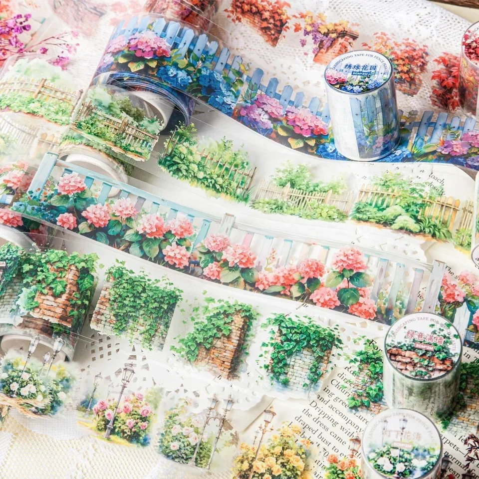 50 mm*2m plotové rastlinné seriály dekorácie pre nezdravé denník Waterproof Pet Diy Scrapbooking Collage Photo album Stationsery