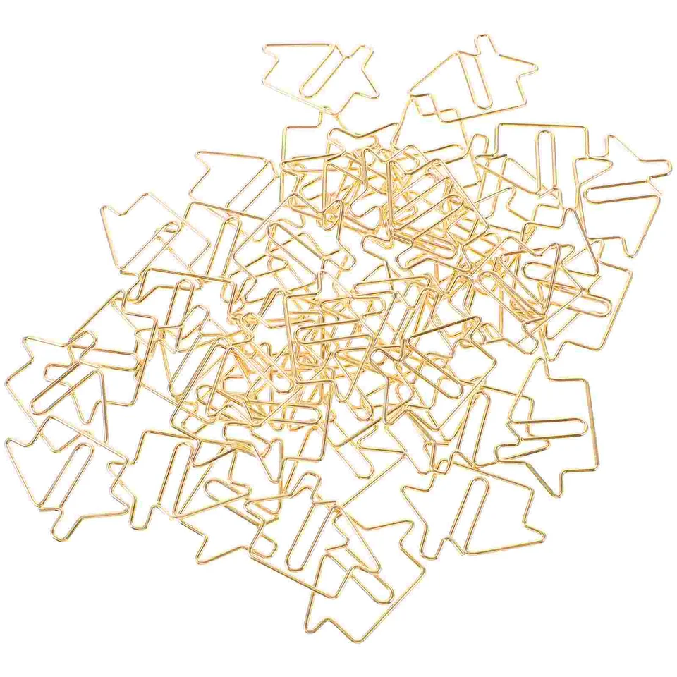 50 počítačov Špeciálny papierový klip kovový dom kovový záložku Roztomilý karikatúra 50ks zlato Krásne klipy Small Paperclips Ozdobte kanceláriu