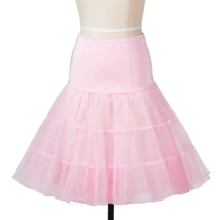 50 -ti vintage rockabilly sieť petticoat sukňa tutu biela čierna červená ružová