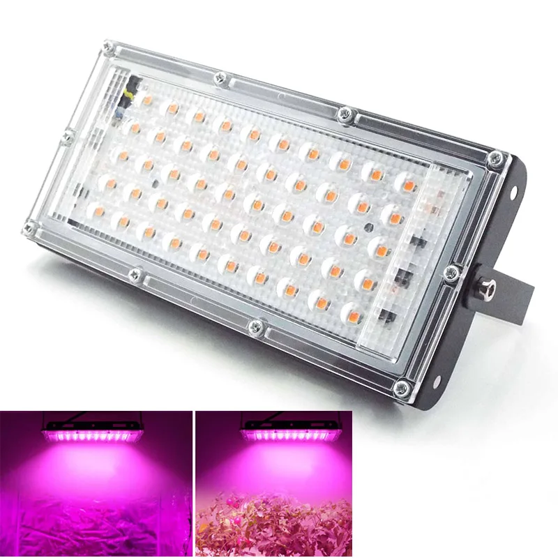 50 W celé spektrum LED rastlinné kvetiny Grow Light Ac 220V Phyto lampa pre vnútorné skleník Growtent Box Hydro Seed Rast Lighting