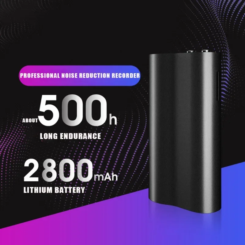 500 hodín digitálneho hlasového zapisovača MP4 Safety ESPIA aktivovaný diktafón s magnetovým hlukom znižuje zvukový nahrávok zvuku mp3 prehrávač