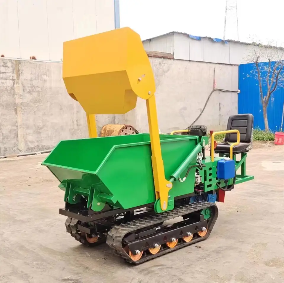 500 kg kolesa Barrow Mini Dumper s Briggs Stratton Mini Site Dumper Mini Transporter Track Nosič s hydraulickým naklápaním