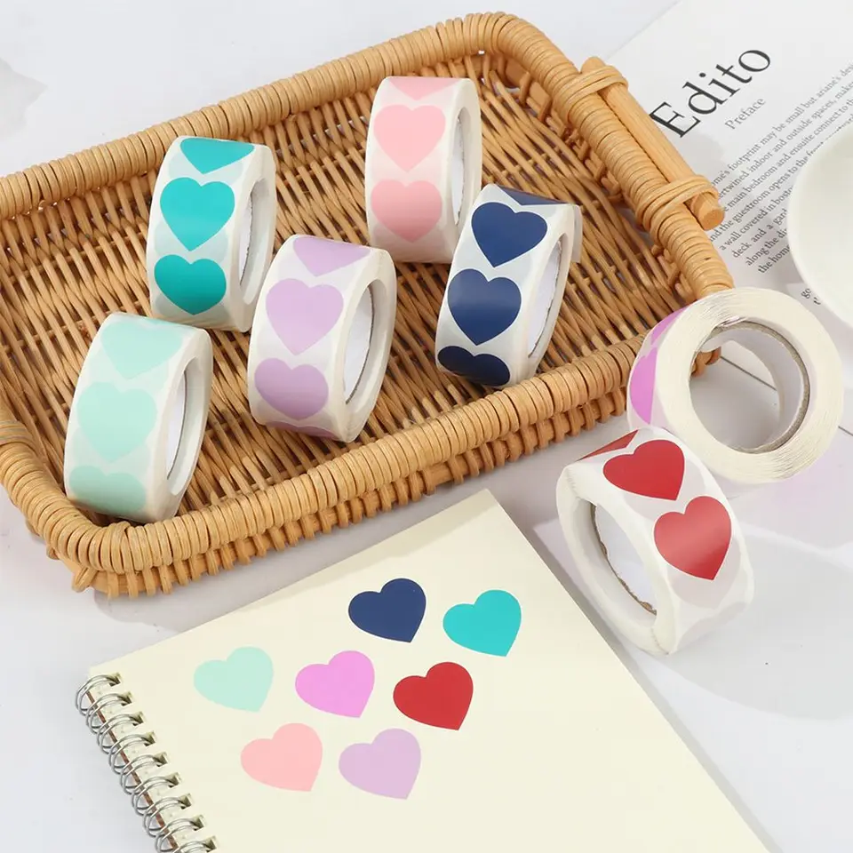 500 ks roztomilé darčekové obaly Domáce dekorácie Scrapbooking Sticker Love Love Srdce Tembed Seal Liečby