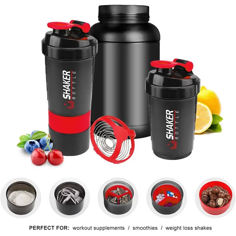 500 ml bielkovinové šálky šálky s práškovým úložným nádobám Mixer Mixer Cup Gym Sport Vodov