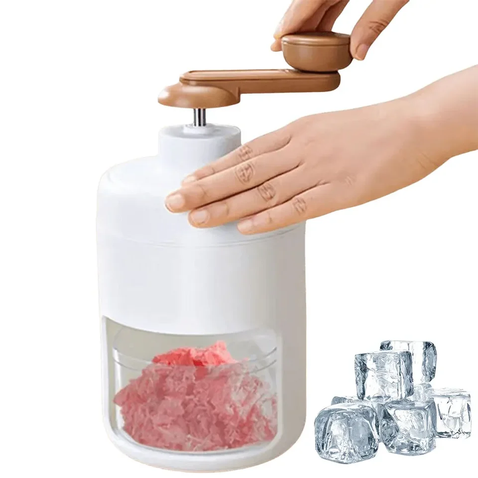 500 ml ručne ovládaného ľadového holiaceho strojčeka Multifunkčný stroj na ľadový drvič prenosný výrobca snehových kužeľov pre kokteil smoothie