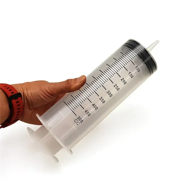 500 ml Veľká injekčná striekačka opakovane použiteľné pumpy Zvieratá Kŕmenie injekčného injektora Savenie pre vodu Seringa Seringue Seringa