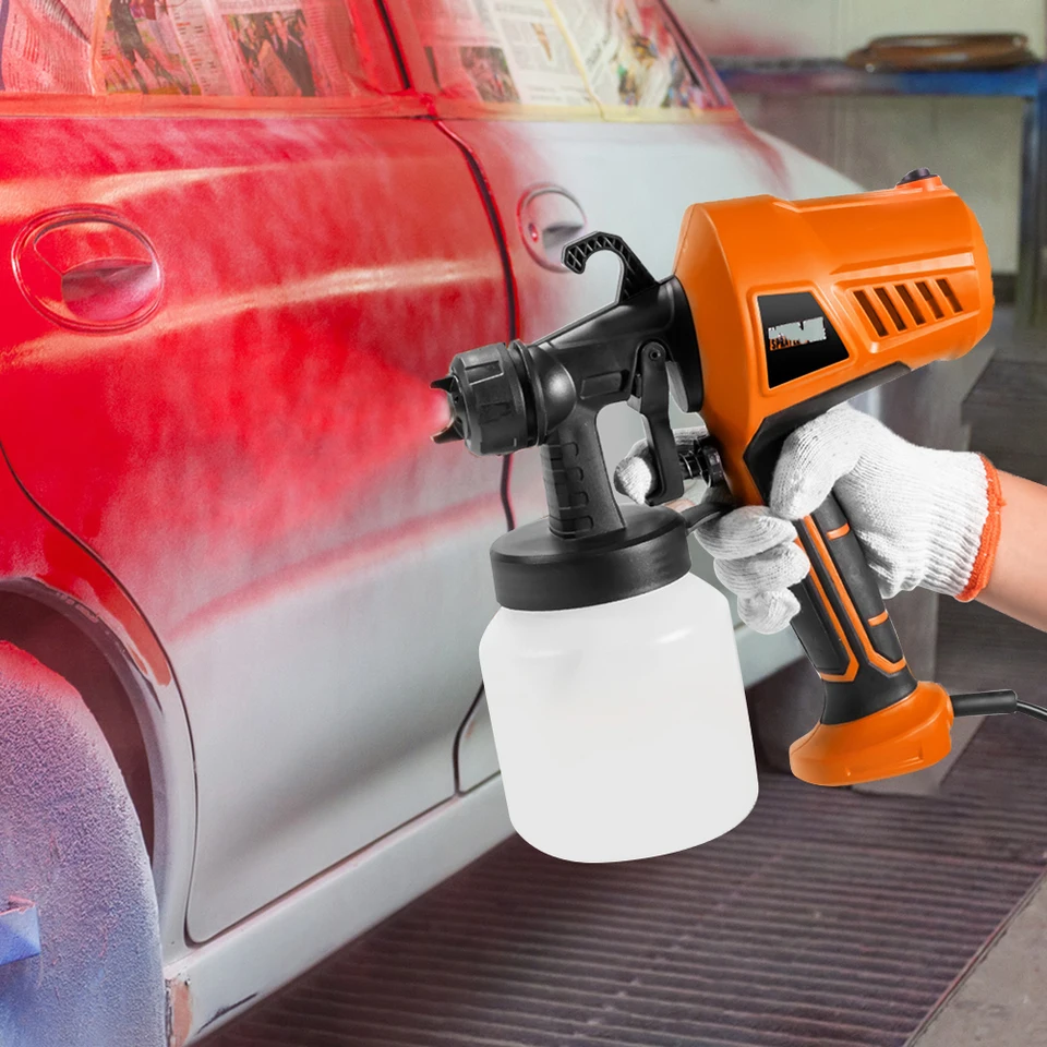 500 W elektrický rozprašovací pištoľ 800 ml domácich farieb postrekovač s ovládačom toku nádoby pre nábytok/steny/ploty/autá